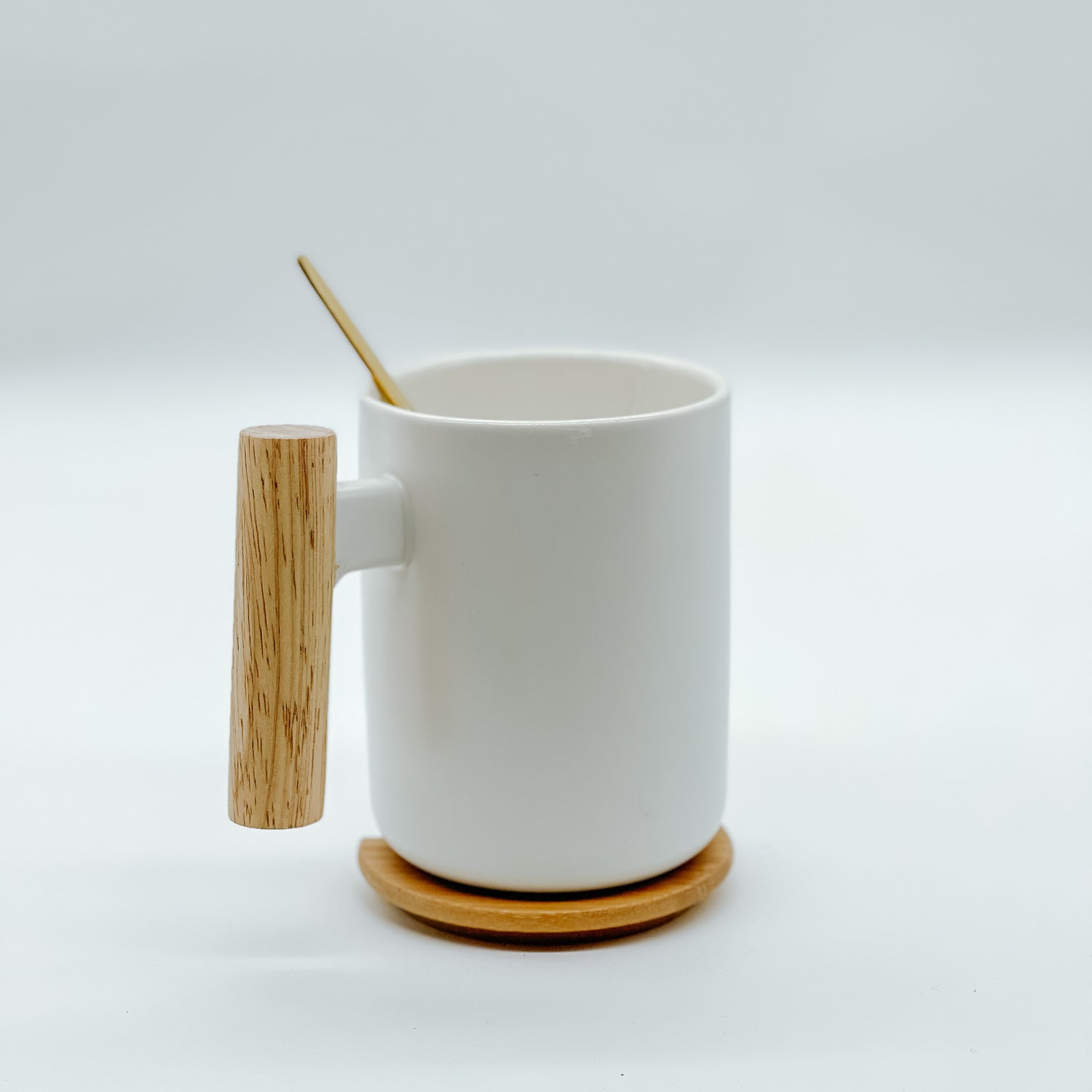 Bamboo Ceramic Mug with Stirrer