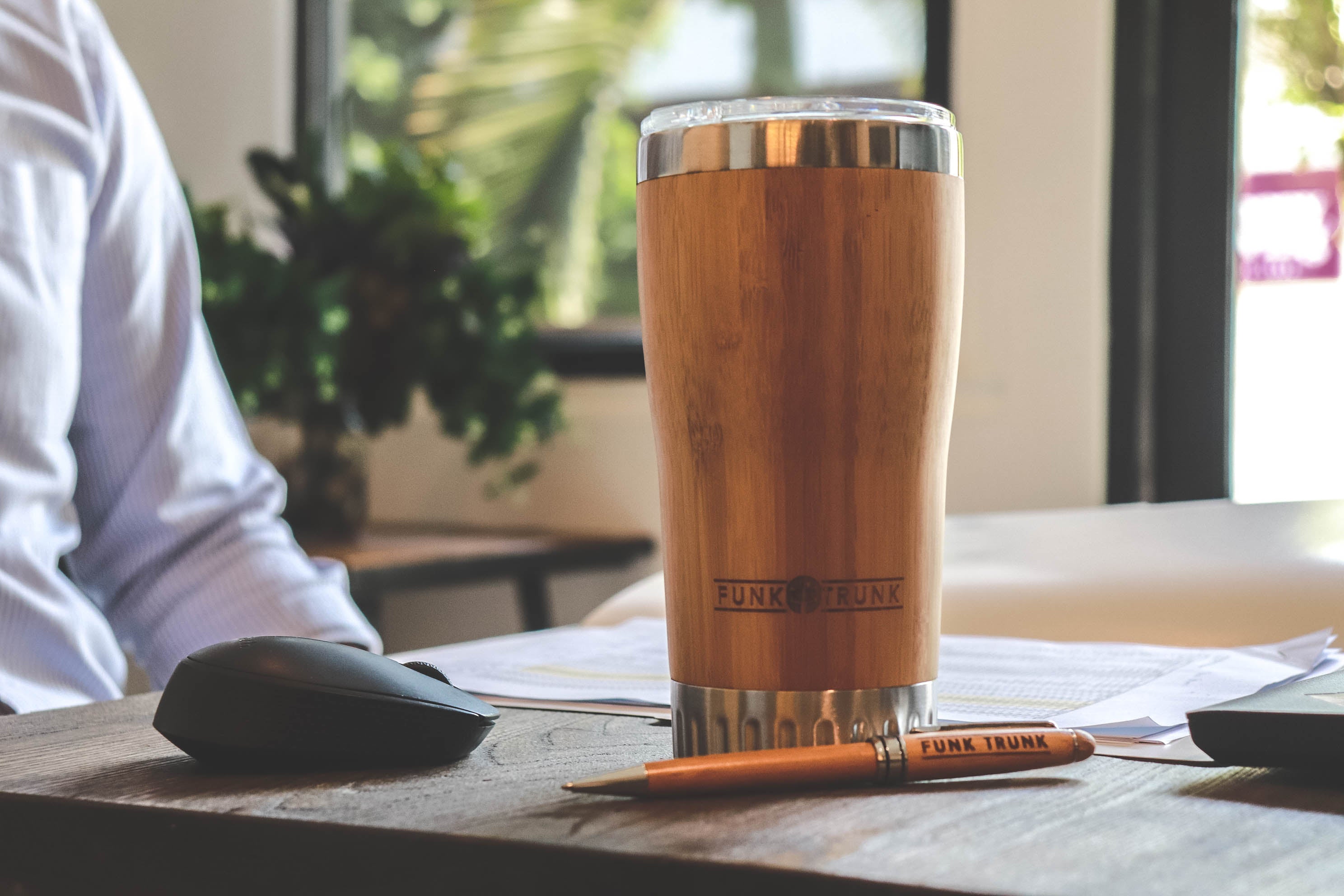 The Bamboo Twist Pen and Bambucup are your perfect eco-friendly desk companions